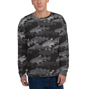 XS Grey Black Catfish Unisex Sweatshirt by Design Express