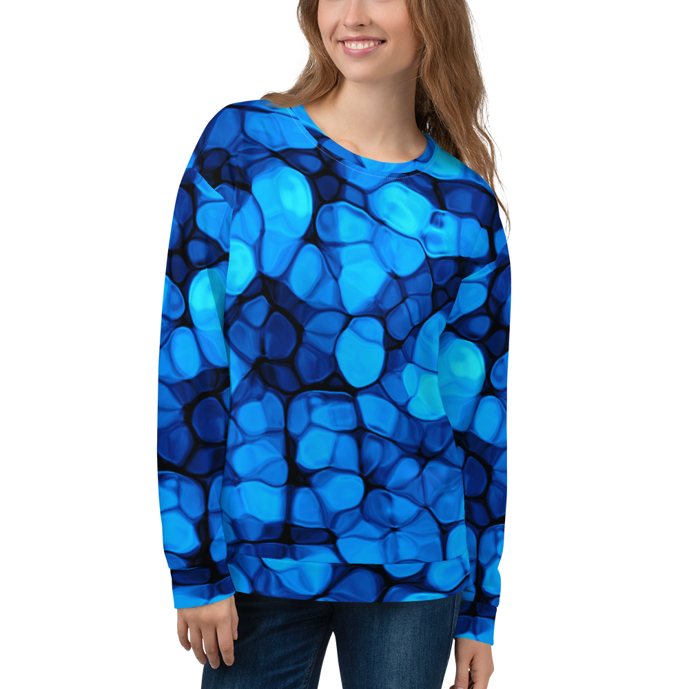 XS Crystalize Blue Unisex Sweatshirt by Design Express
