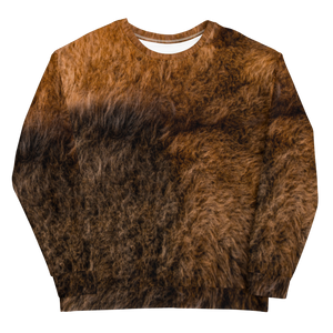 Bison Fur Print Unisex Sweatshirt by Design Express