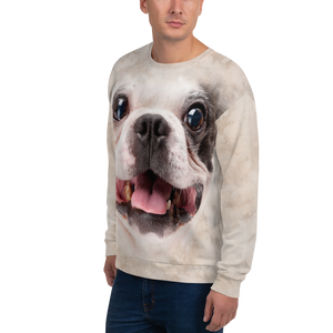 Boston Terrier "All Over Animal" Unisex Sweatshirt by Design Express