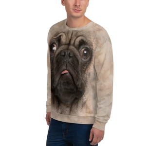 Pug Puppy "All Over Animal" Unisex Sweatshirt by Design Express