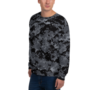 Dark Grey Digital Camouflage Unisex Sweatshirt by Design Express