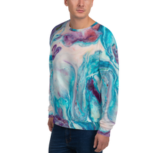 Blue Multicolor Marble Unisex Sweatshirt by Design Express