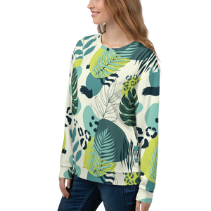 Fresh Tropical Leaf Unisex Sweatshirt by Design Express