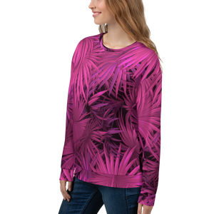 Pink Palm Unisex Sweatshirt by Design Express