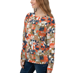 Mid Century Pattern Unisex Sweatshirt by Design Express