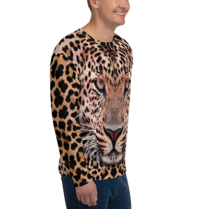 Leopard Face "All Over Animal" Unisex Sweatshirt by Design Express