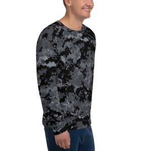 Dark Grey Digital Camouflage Unisex Sweatshirt by Design Express