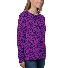 Purple Leopard Print Unisex Sweatshirt by Design Express