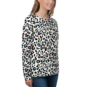 Color Leopard Print Unisex Sweatshirt by Design Express
