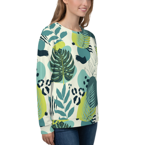 Fresh Tropical Leaf Unisex Sweatshirt by Design Express