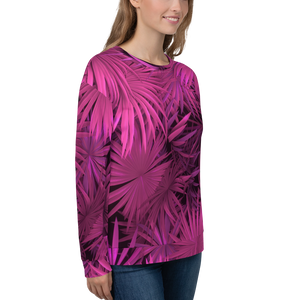 Pink Palm Unisex Sweatshirt by Design Express