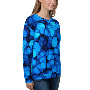Crystalize Blue Unisex Sweatshirt by Design Express