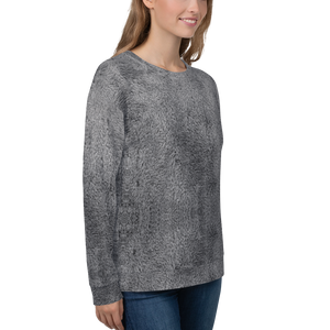 Soft Grey Fur Print Unisex Sweatshirt by Design Express
