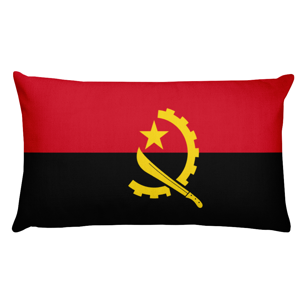 Default Title Angola Flag Allover Print Rectangular Pillow Home by Design Express