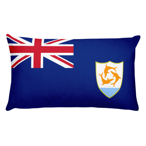 Default Title Anguilla Flag Allover Print Rectangular Pillow Home by Design Express