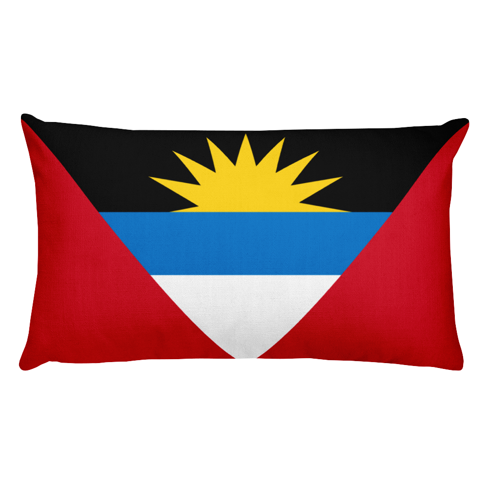 Default Title Antigua and Barbuda Flag Allover Print Rectangular Pillow Home by Design Express