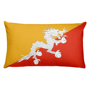 Default Title Bhutan Flag Allover Print Rectangular Pillow Home by Design Express