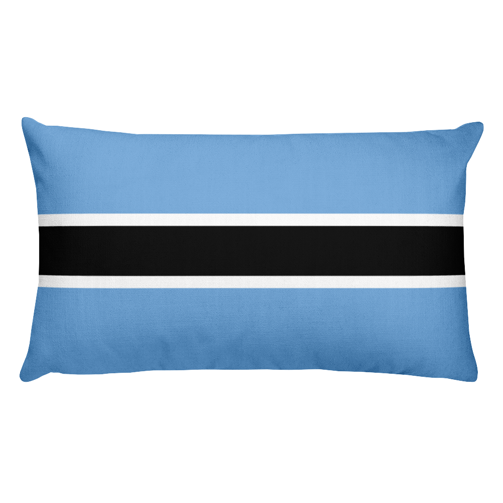 Default Title Botswana Flag Allover Print Rectangular Pillow Home by Design Express
