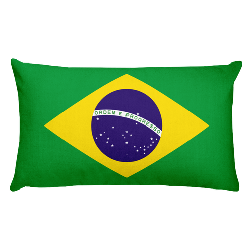 Default Title Brazil Flag Allover Print Rectangular Pillow Home by Design Express