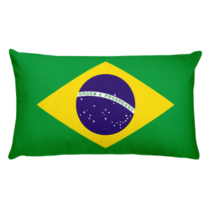 Default Title Brazil Flag Allover Print Rectangular Pillow Home by Design Express