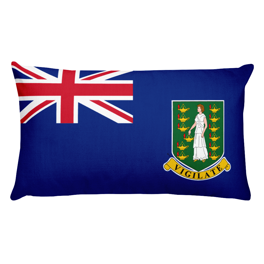 Default Title British Virgin Islands Flag Allover Print Rectangular Pillow Home by Design Express