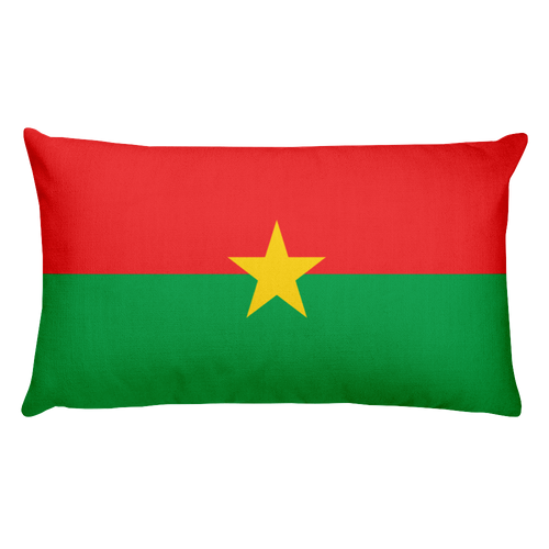 Default Title Burkina Faso Flag Allover Print Rectangular Pillow Home by Design Express