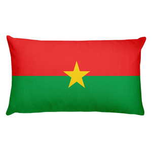 Default Title Burkina Faso Flag Allover Print Rectangular Pillow Home by Design Express
