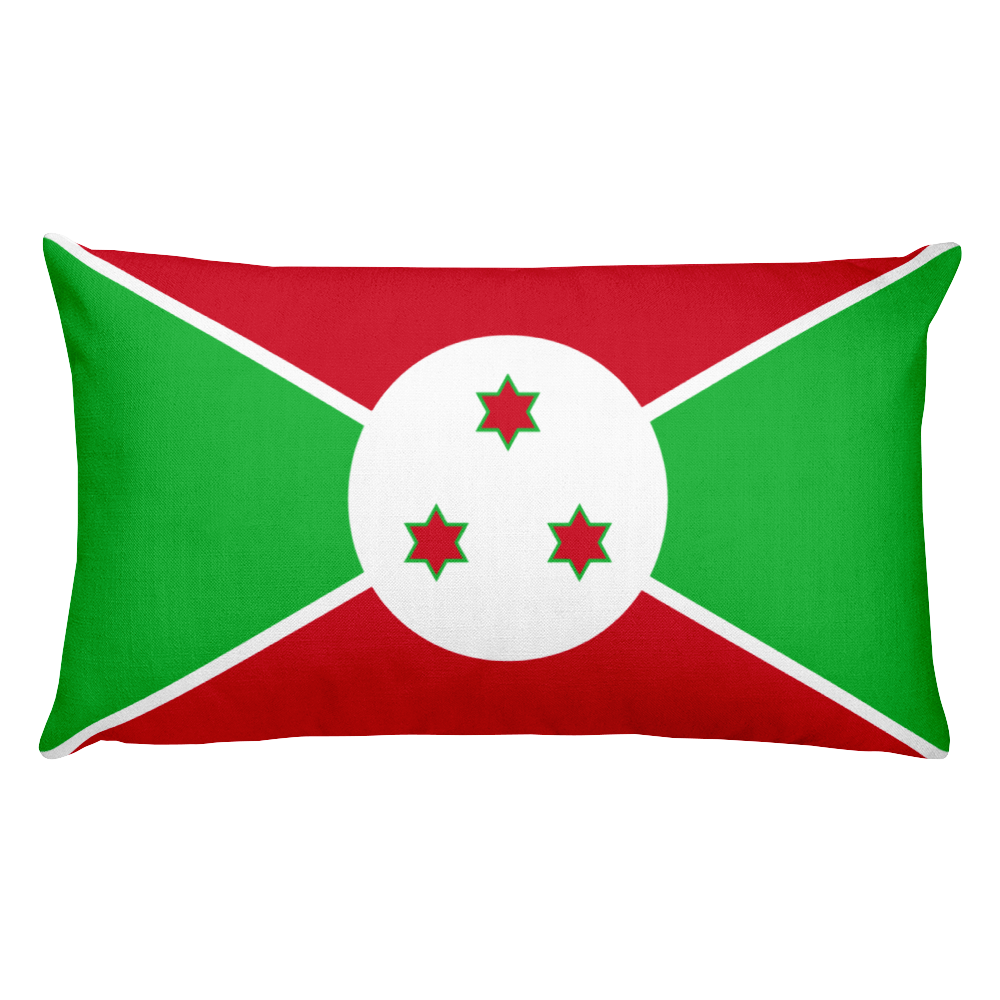 Default Title Burundi Flag Allover Print Rectangular Pillow Home by Design Express
