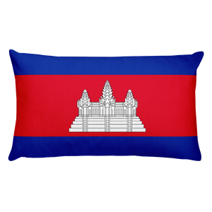 Default Title Cambodia Flag Allover Print Rectangular Pillow Home by Design Express