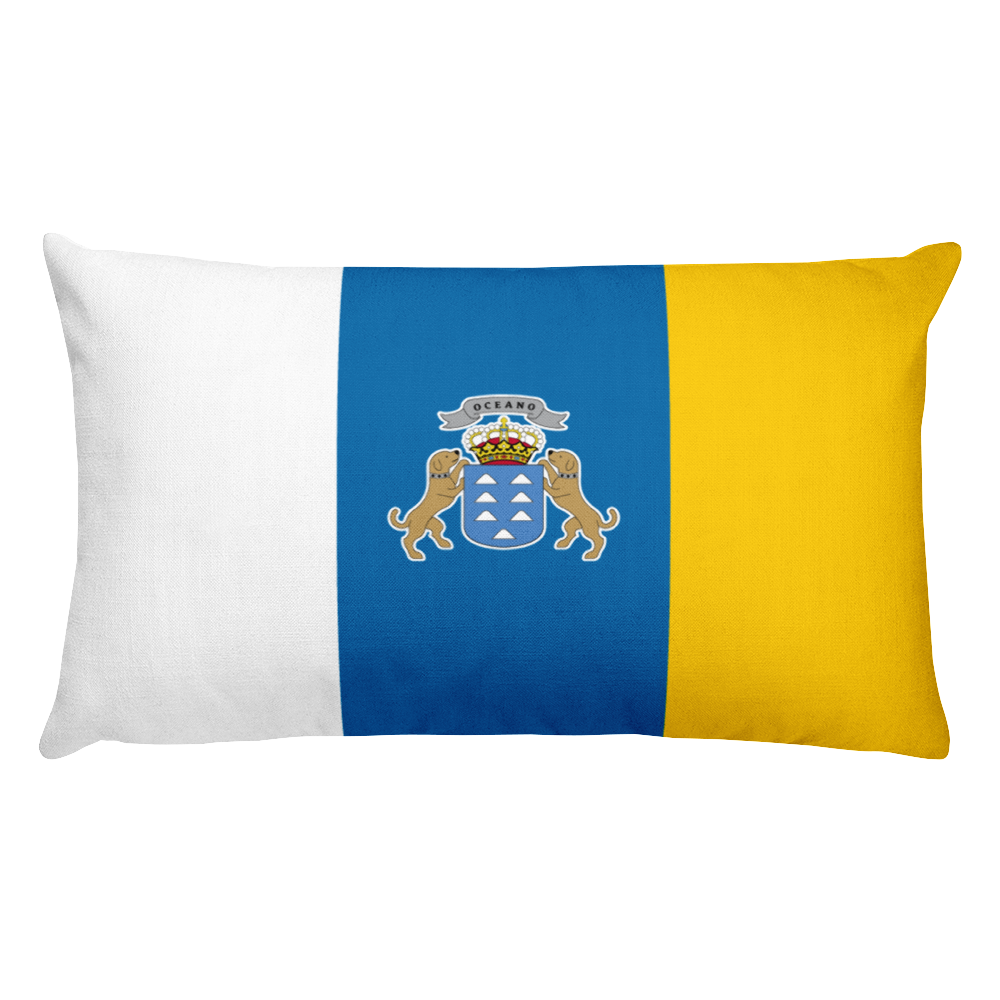 Default Title Canary Islands Flag Allover Print Rectangular Pillow Home by Design Express