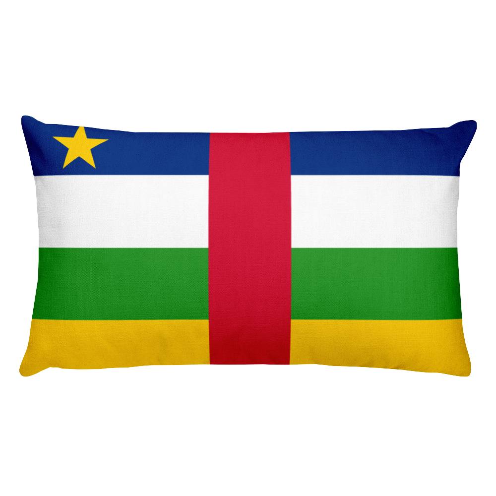 Default Title Central African Republic Flag Allover Print Rectangular Pillow Home by Design Express