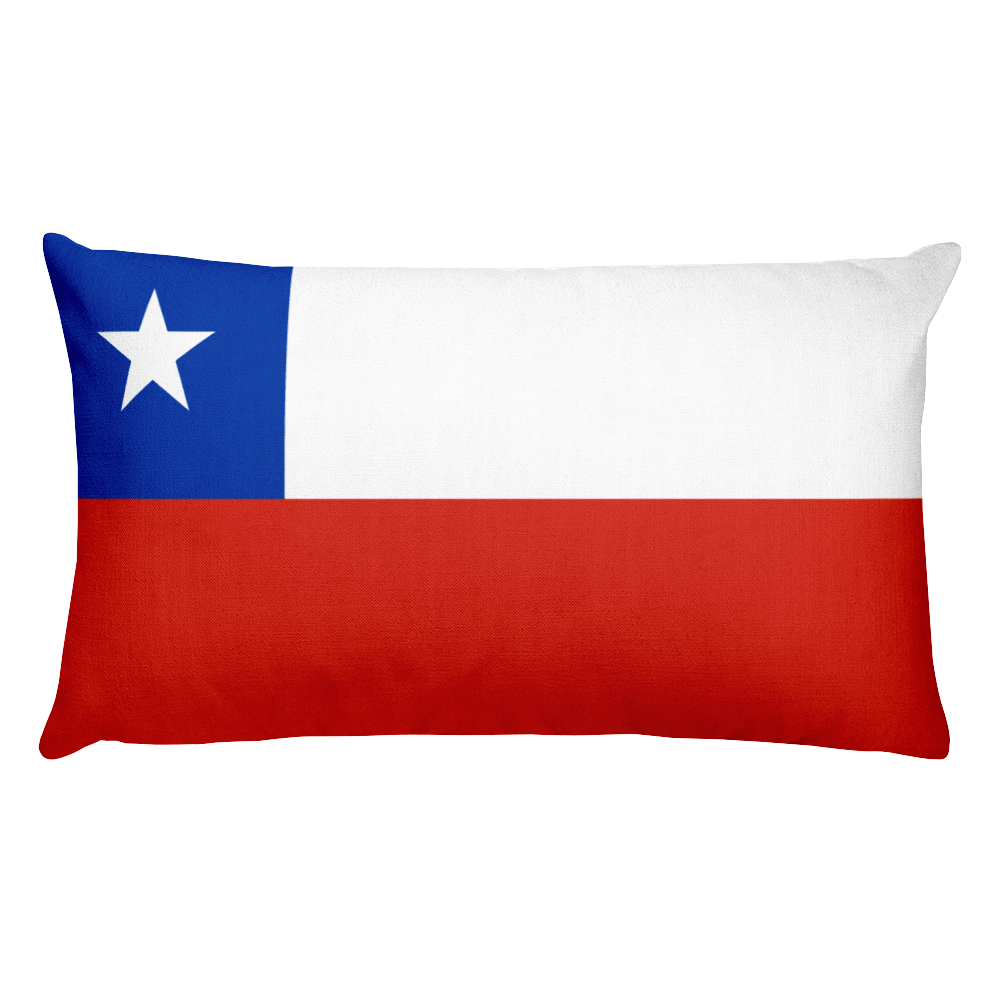 Default Title Chile Flag Allover Print Rectangular Pillow Home by Design Express