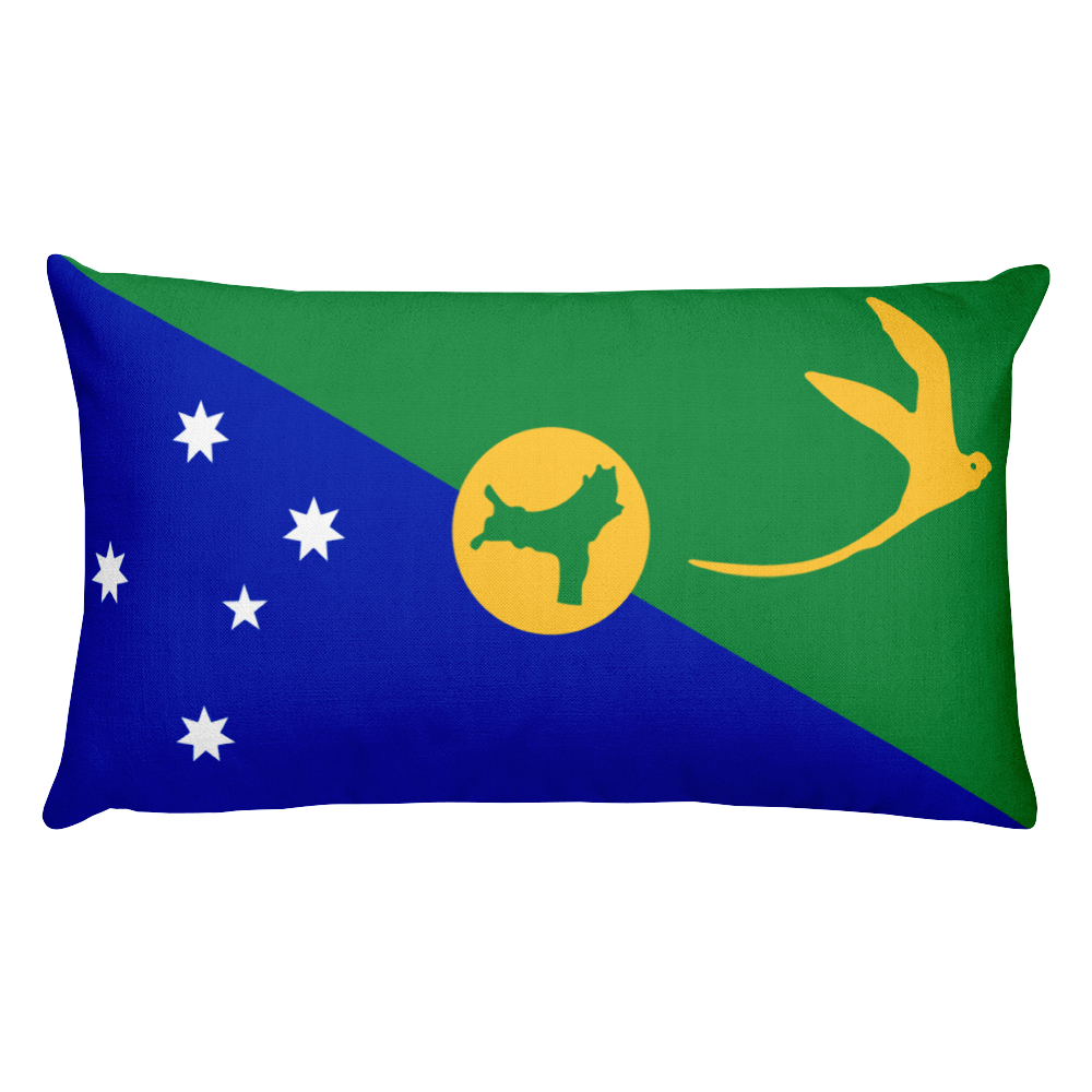 Default Title Christmas Island Flag Allover Print Rectangular Pillow Home by Design Express
