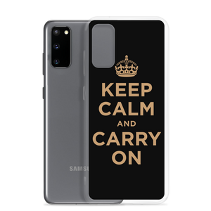 Keep Calm and Carry On (Black Gold) Samsung Case