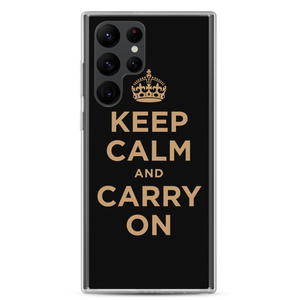 Keep Calm and Carry On (Black Gold) Samsung Case