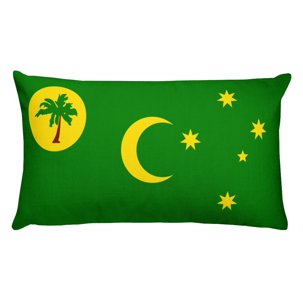 Default Title Cocos Islands Flag Allover Print Rectangular Pillow Home by Design Express