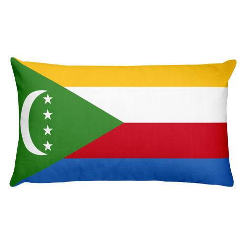 Default Title Comoros Flag Allover Print Rectangular Pillow Home by Design Express