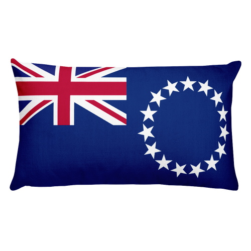 Default Title Cook Islands Flag Allover Print Rectangular Pillow Home by Design Express