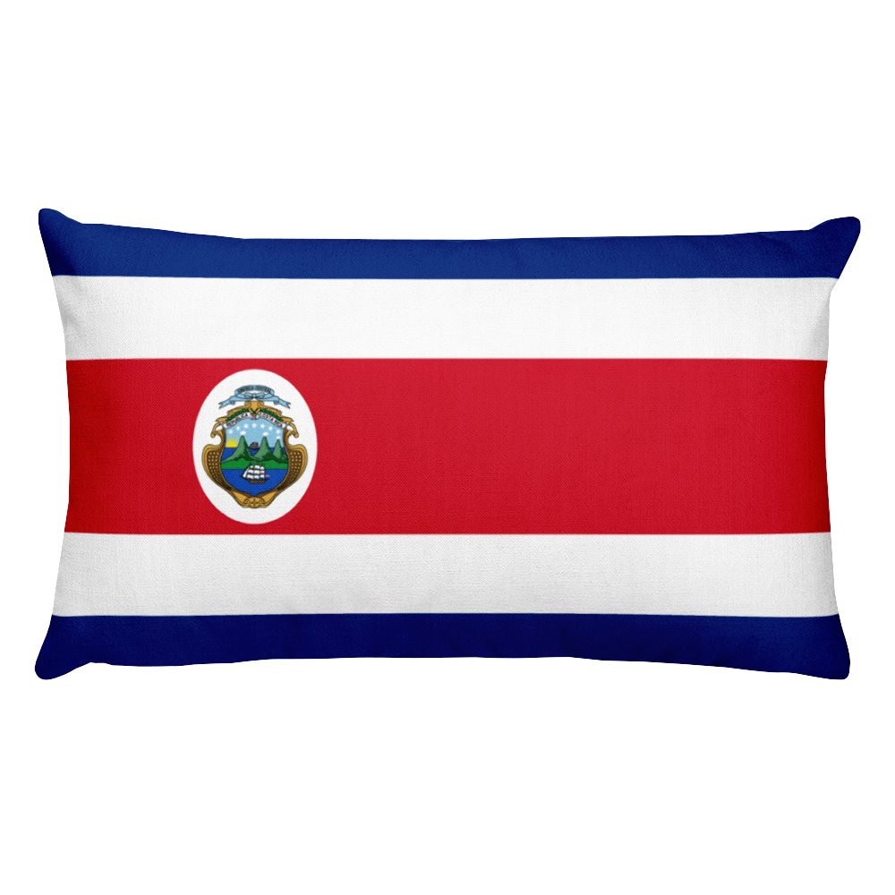 Default Title Costa Rica Flag Allover Print Rectangular Pillow Home by Design Express