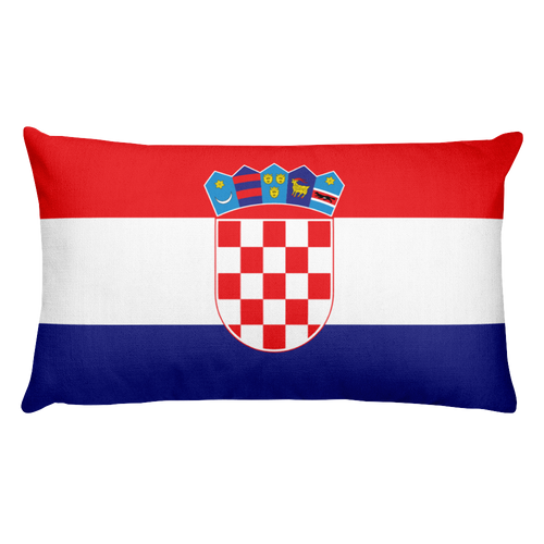 Default Title Croatia Flag Allover Print Rectangular Pillow Home by Design Express