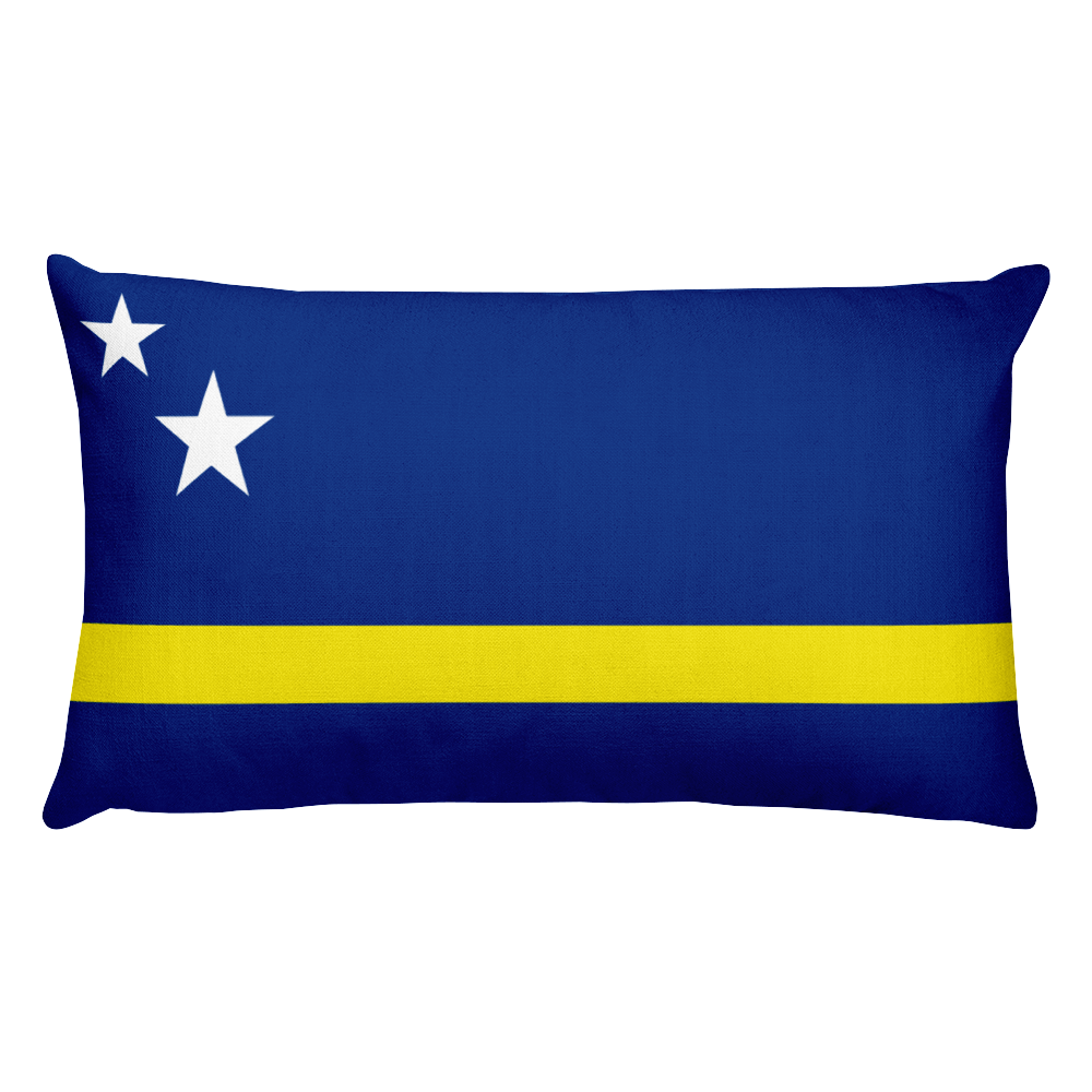 Default Title Curacao Flag Allover Print Rectangular Pillow Home by Design Express