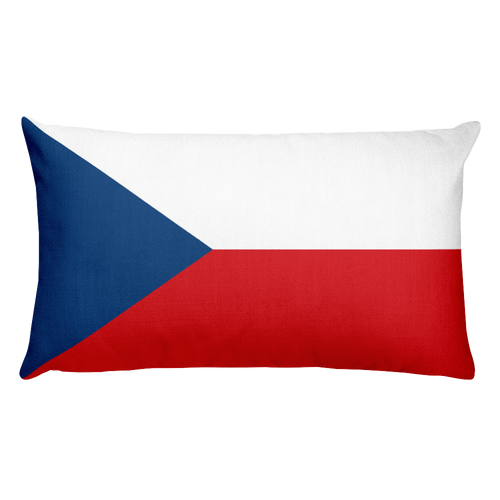 Default Title Czech Republic Flag Allover Print Rectangular Pillow Home by Design Express