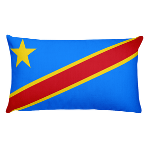 Default Title Democratic Republic of the Congo Flag Allover Print Rectangular Pillow Home by Design Express