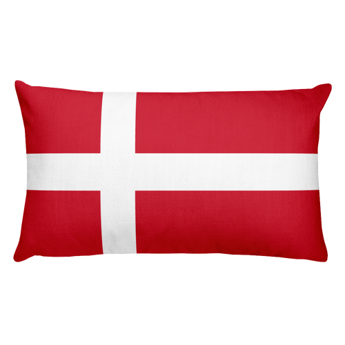 Default Title Denmark Flag Allover Print Rectangular Pillow Home by Design Express