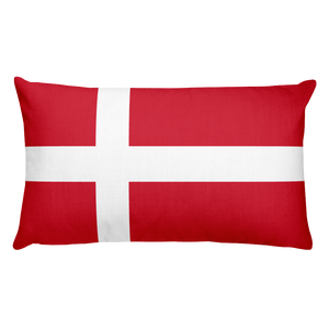 Default Title Denmark Flag Allover Print Rectangular Pillow Home by Design Express
