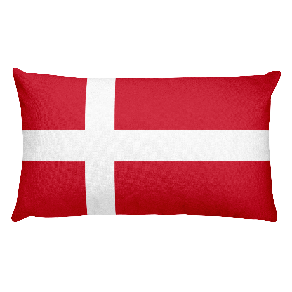 Default Title Denmark Flag Allover Print Rectangular Pillow Home by Design Express