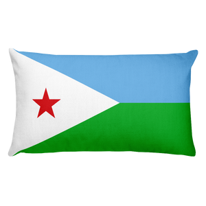 Default Title Djibouti Flag Allover Print Rectangular Pillow Home by Design Express