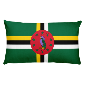 Default Title Dominica Flag Allover Print Rectangular Pillow Home by Design Express