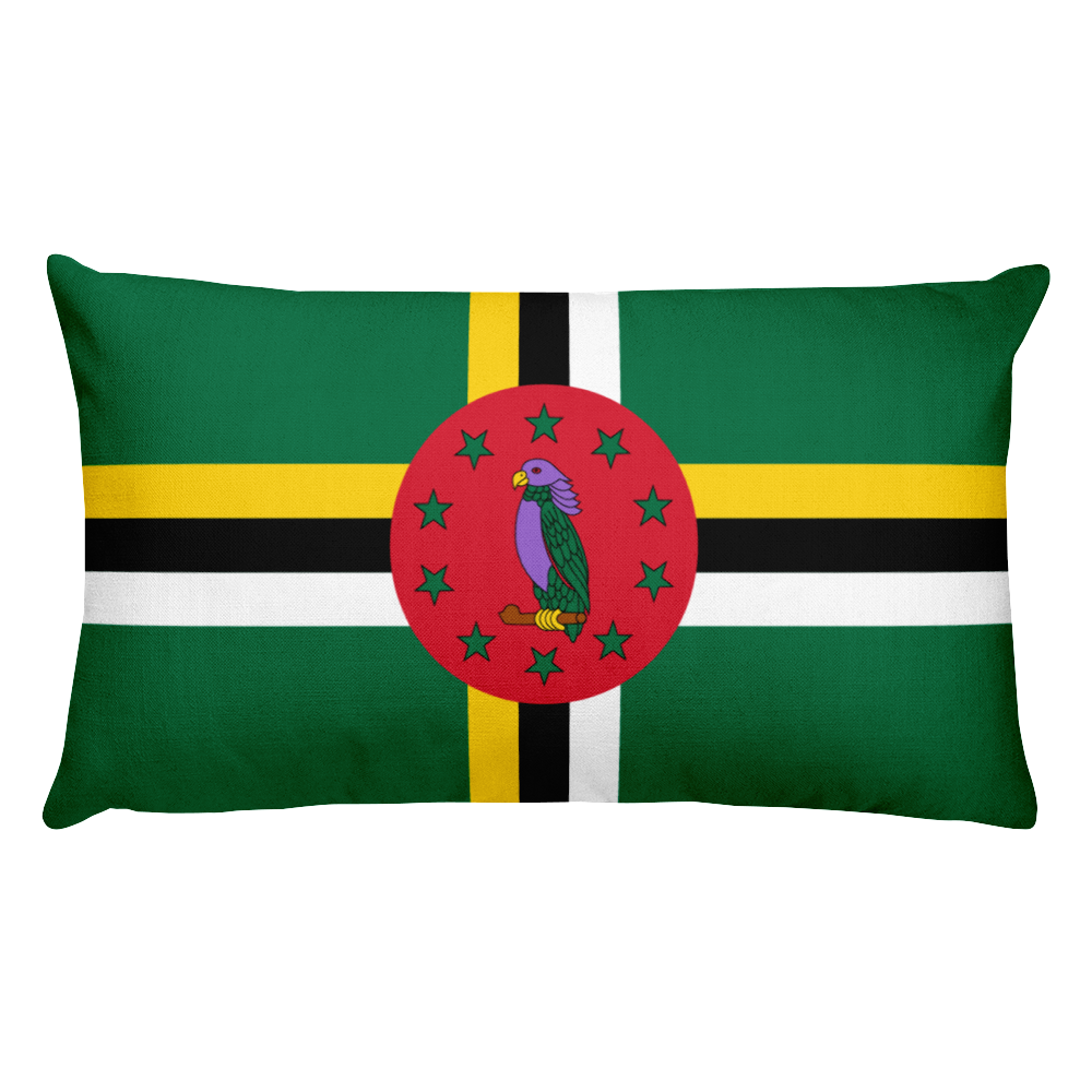 Default Title Dominica Flag Allover Print Rectangular Pillow Home by Design Express